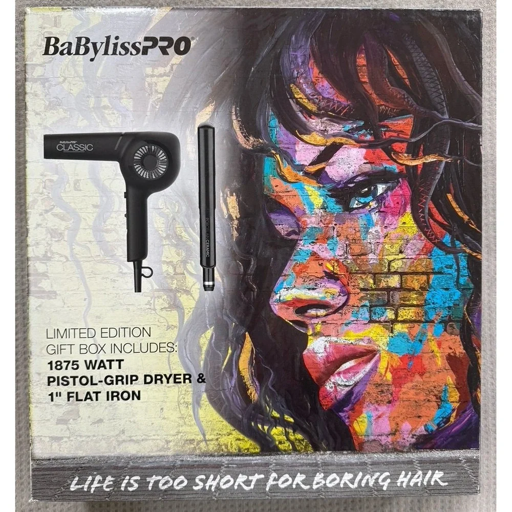 BaBylissPRO‎ Limited Edition Dryer & Flat Iron Set Black